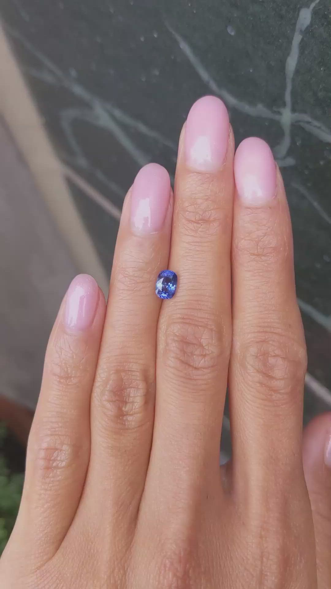 1.08 Ct. Blue Sapphire from Ceylon (Sri Lanka) Size Video