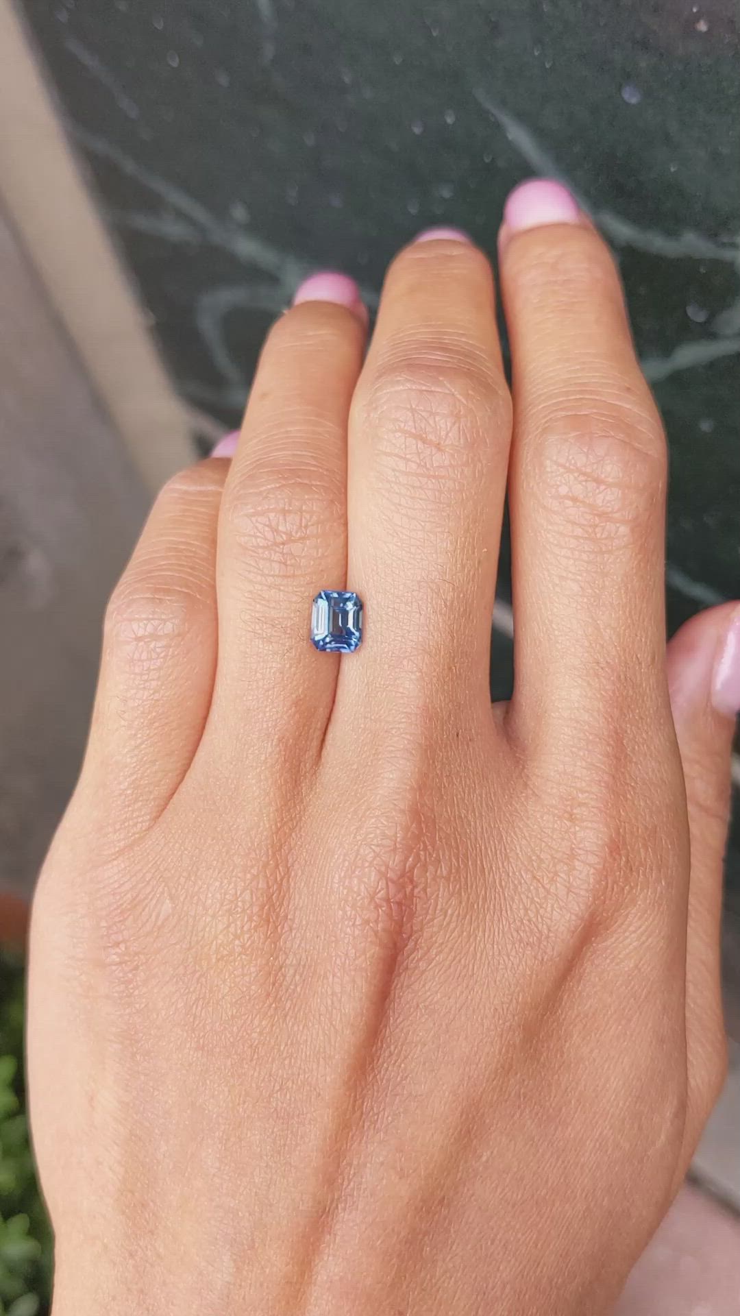 1.71 Ct. Greenish Blue Sapphire from Ceylon (Sri Lanka) Size Video