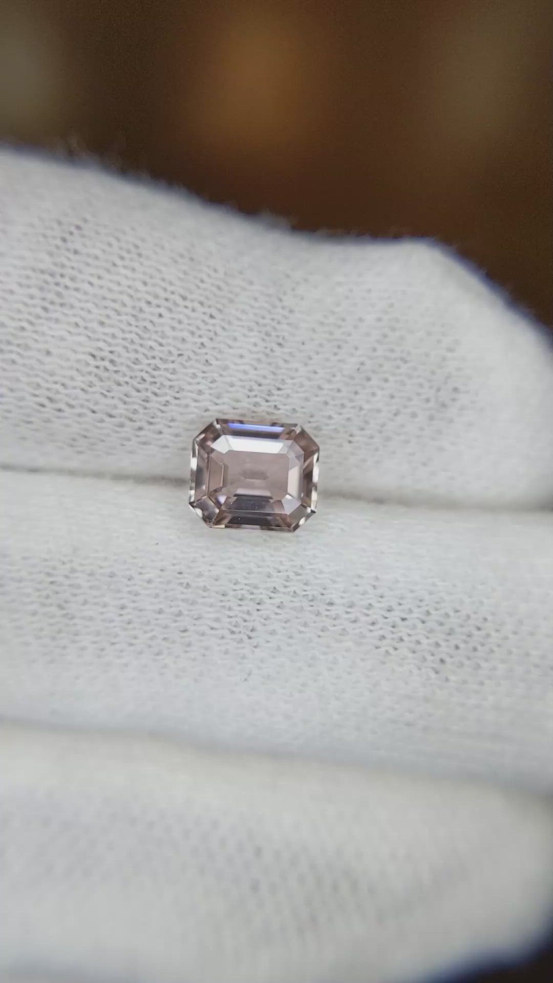 1.54 Ct. Peach Sapphire from Ceylon (Sri Lanka) Size Video