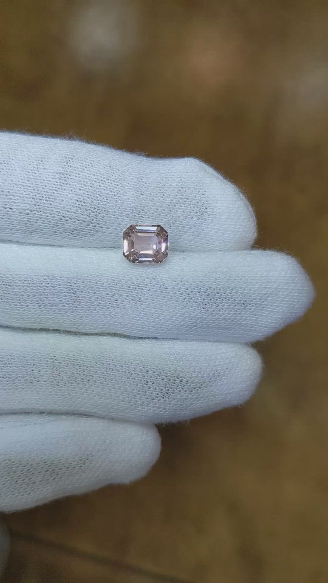 1.54 Ct. Peach Sapphire from Ceylon (Sri Lanka) Size Video