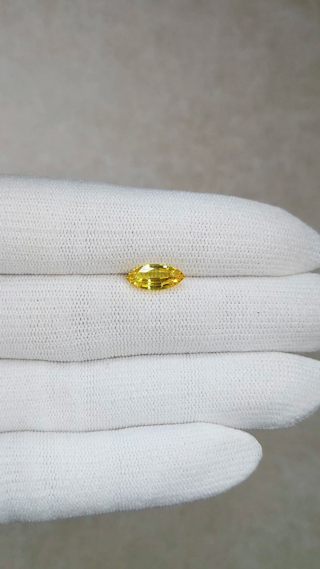 2.03 Ct. Yellow Sapphire from Ceylon (Sri Lanka) Size Video