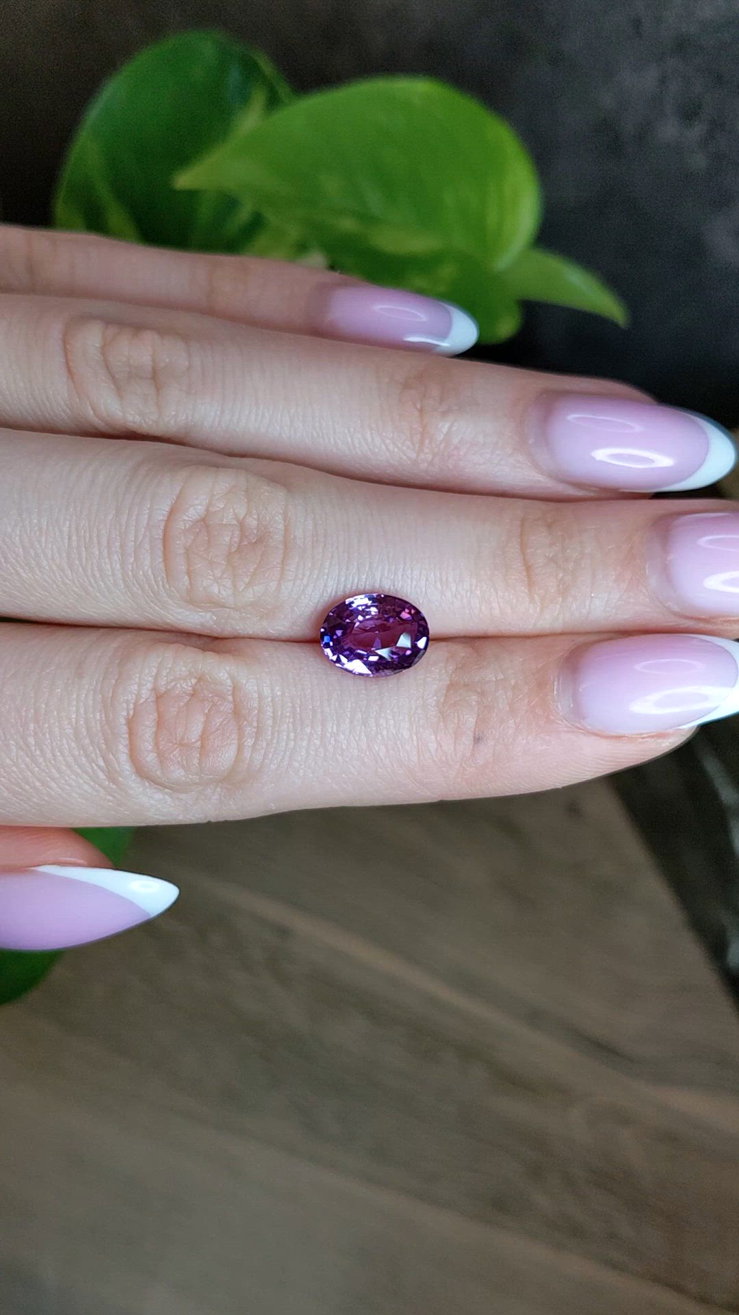 3.53 Ct. Pinkish Purple Sapphire from Madagascar Size Video