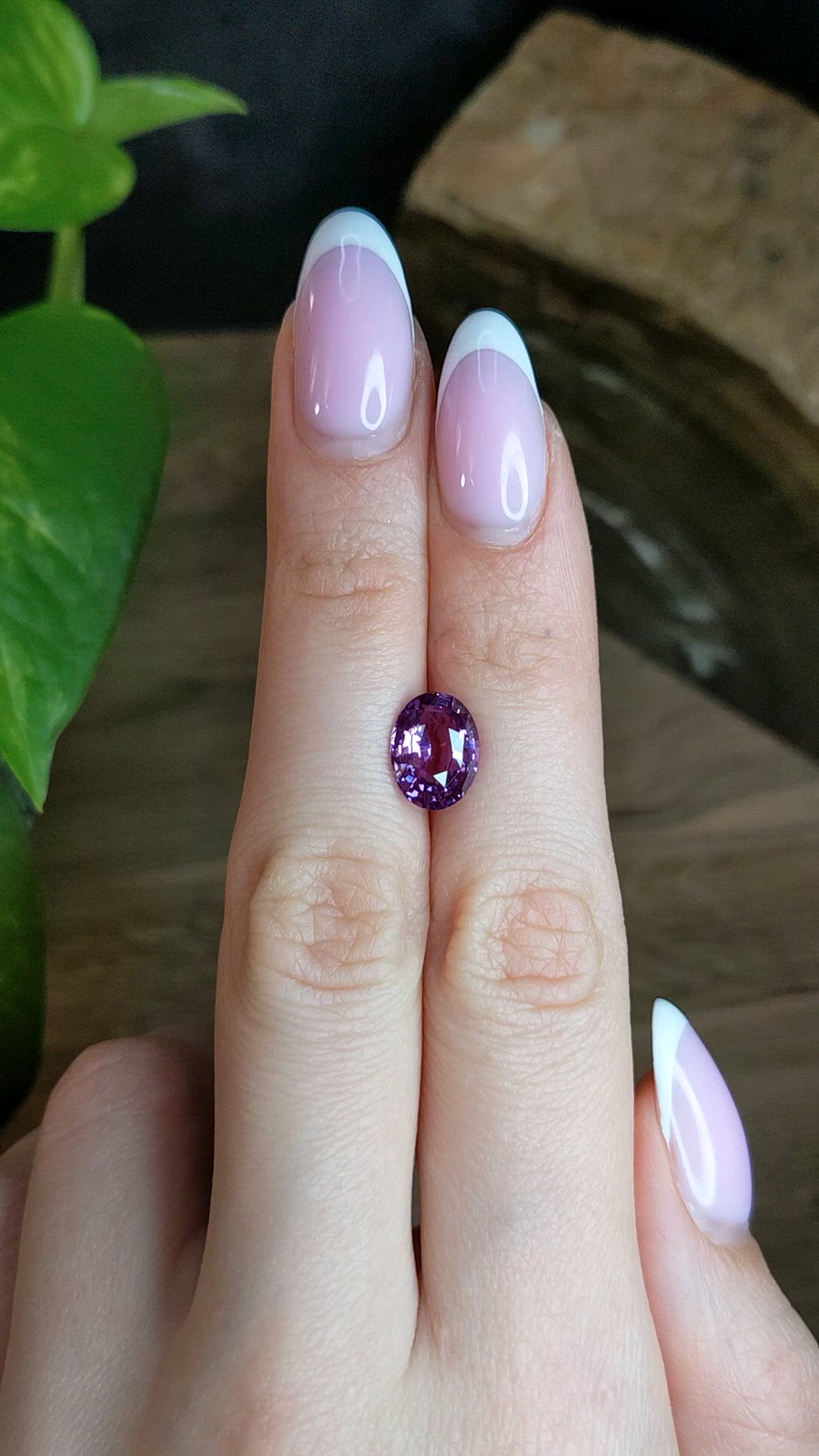 3.53 Ct. Pinkish Purple Sapphire from Madagascar Size Video