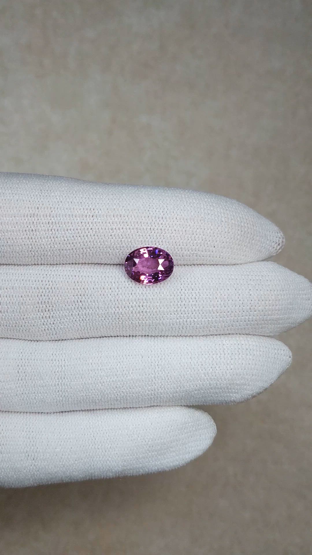 3.53 Ct. Pinkish Purple Sapphire from Madagascar Size Video