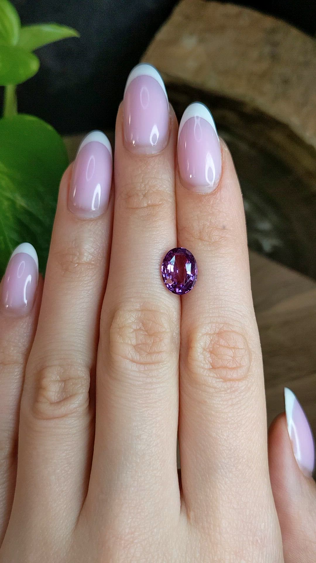 3.53 Ct. Pinkish Purple Sapphire from Madagascar Size Video