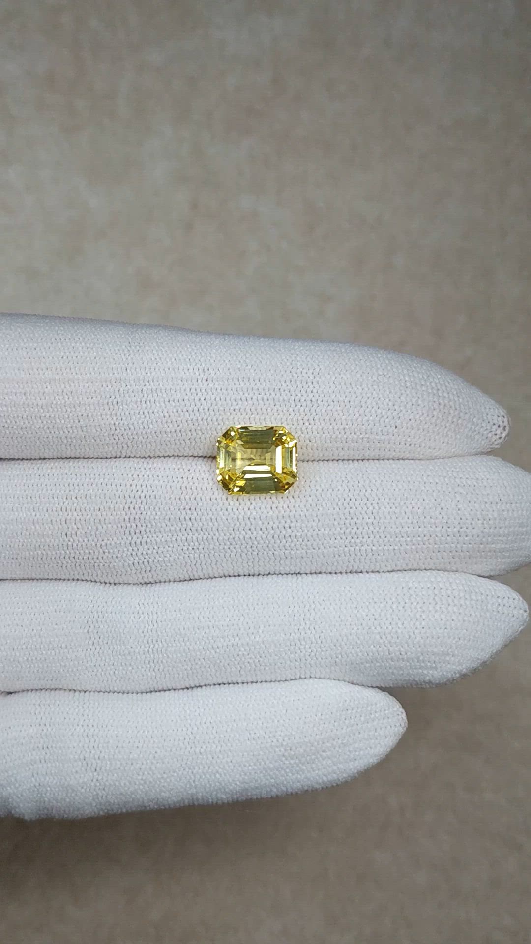 6.06 Ct. Yellow Sapphire from Ceylon (Sri Lanka) Size Video