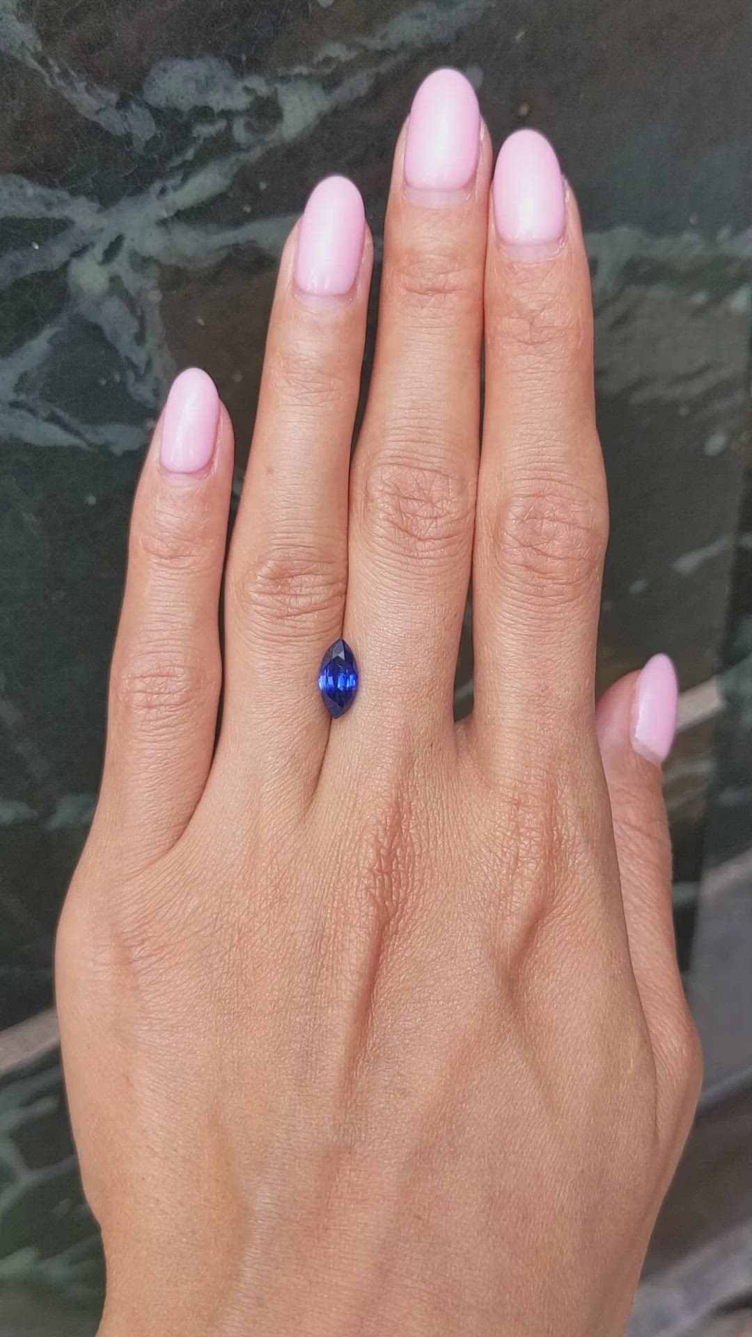 2.04 Ct. Blue Sapphire from Ceylon (Sri Lanka) Size Video