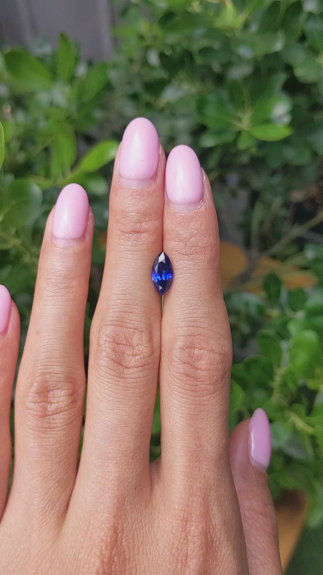 2.04 Ct. Blue Sapphire from Ceylon (Sri Lanka) Size Video