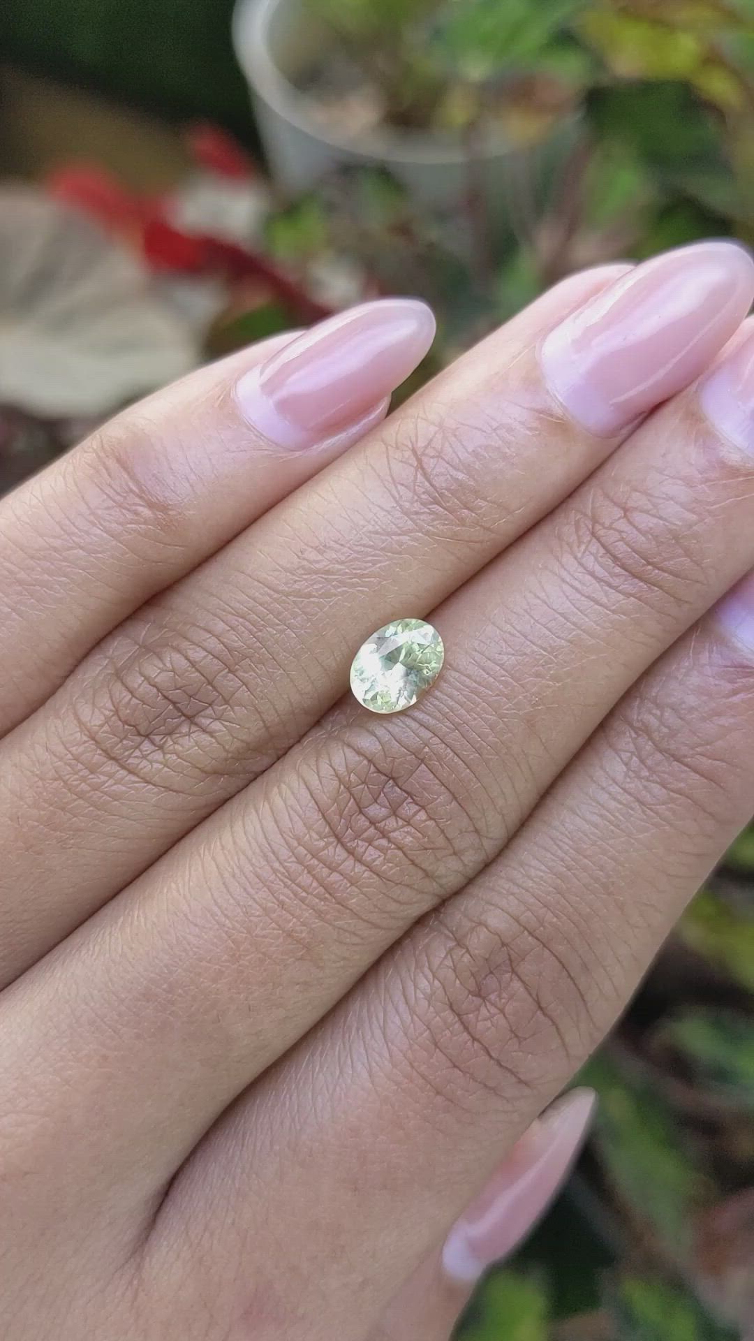 1.32 Ct. Greenish Yellow Sapphire from Ceylon (Sri Lanka) Size Video