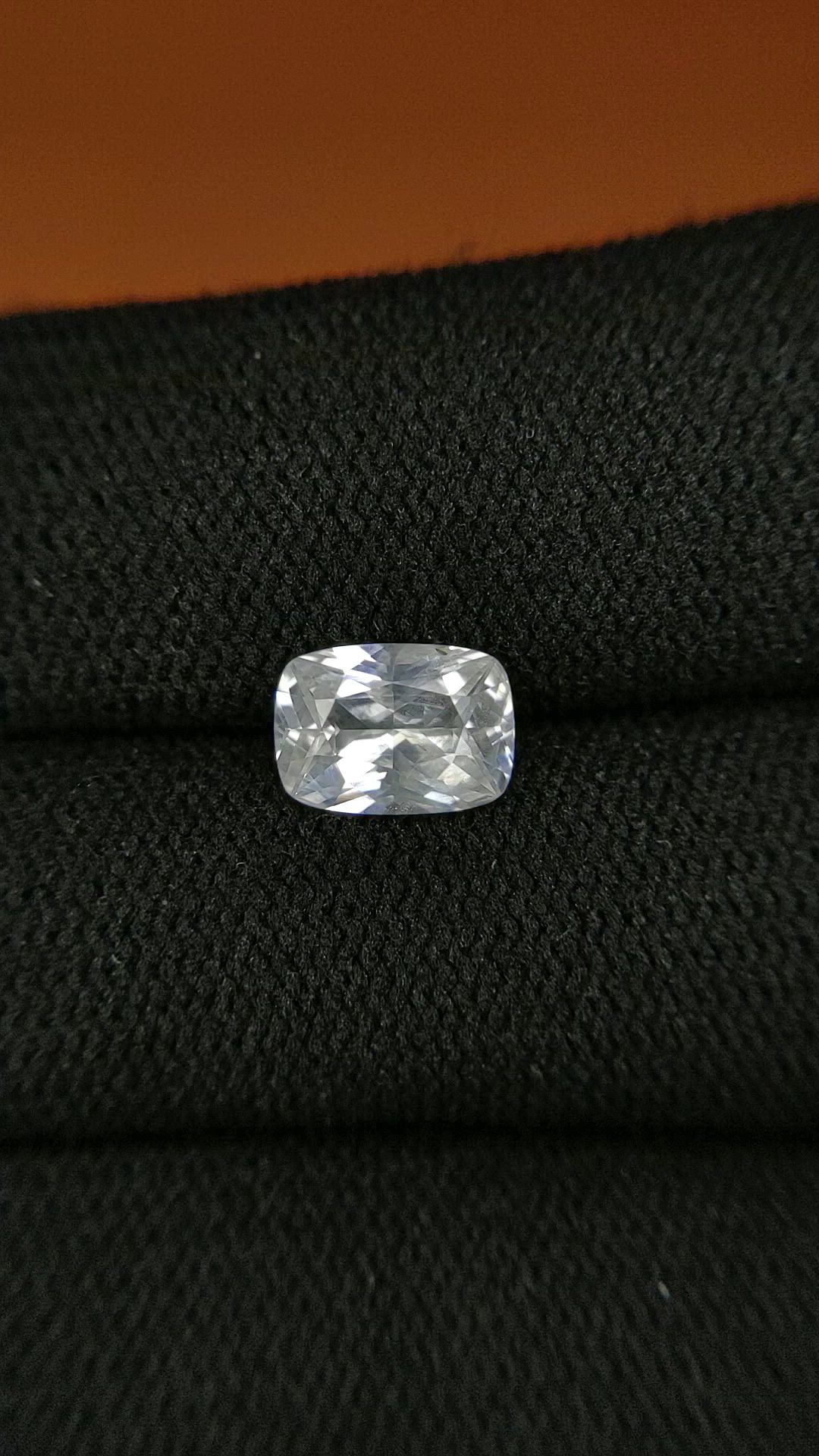1.75 Ct. White Sapphire from Ceylon (Sri Lanka) Size Video