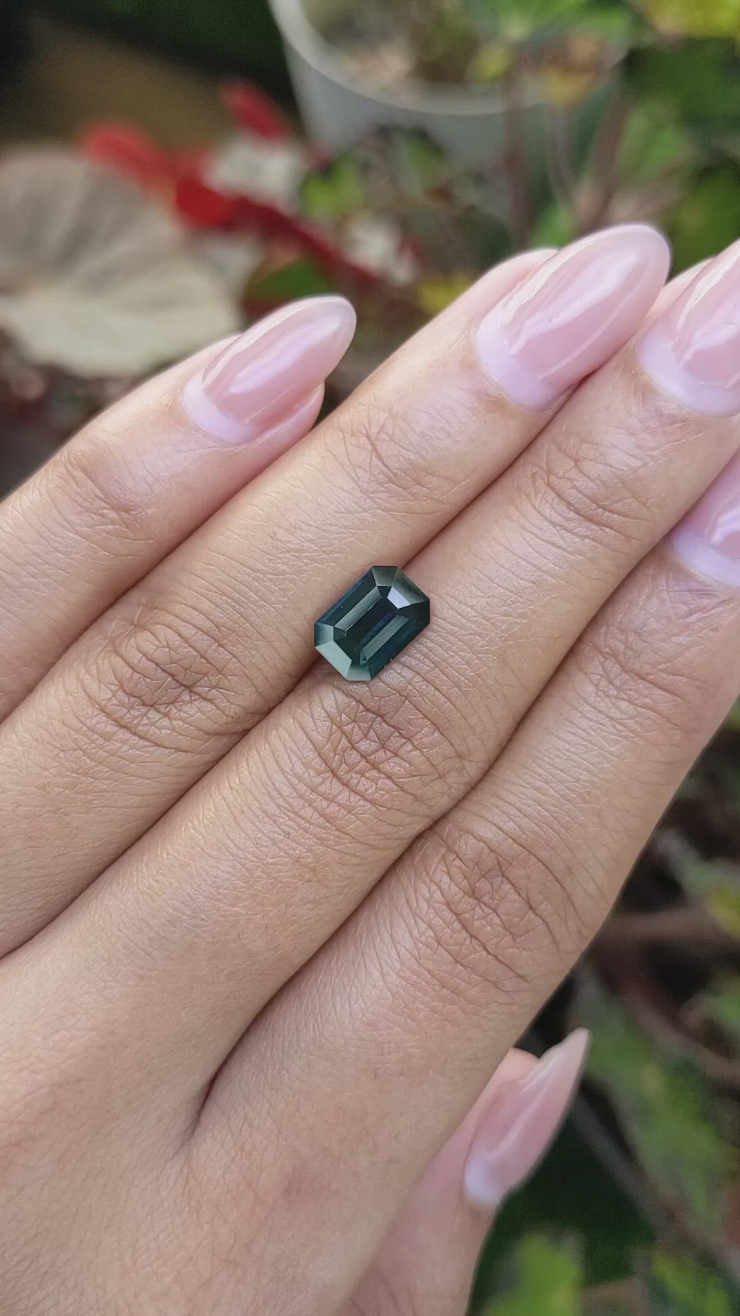 2.33 Ct. Greenish Blue Sapphire from Ceylon (Sri Lanka) Size Video