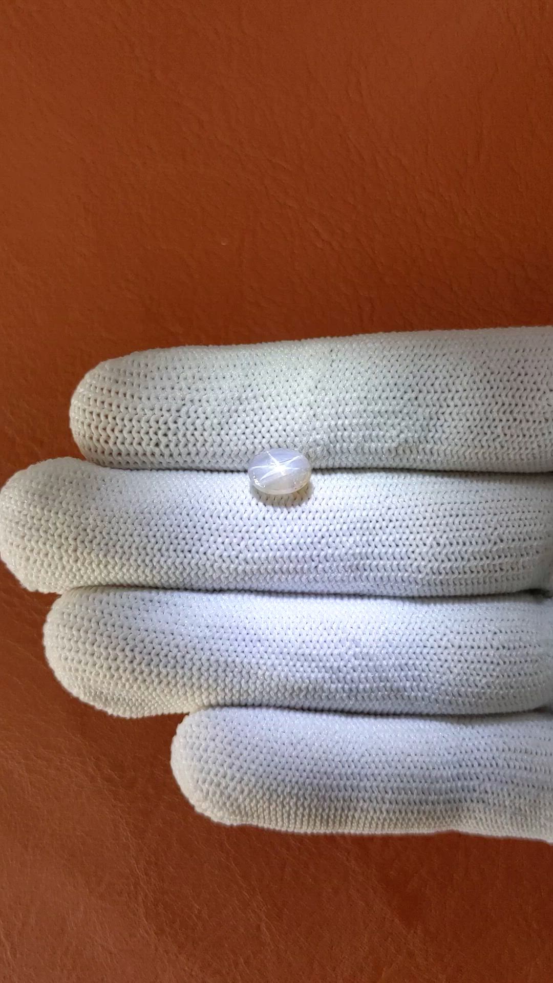 2.67 Ct. Grey Cabochon Star Sapphire from Ceylon (Sri Lanka) Size Video