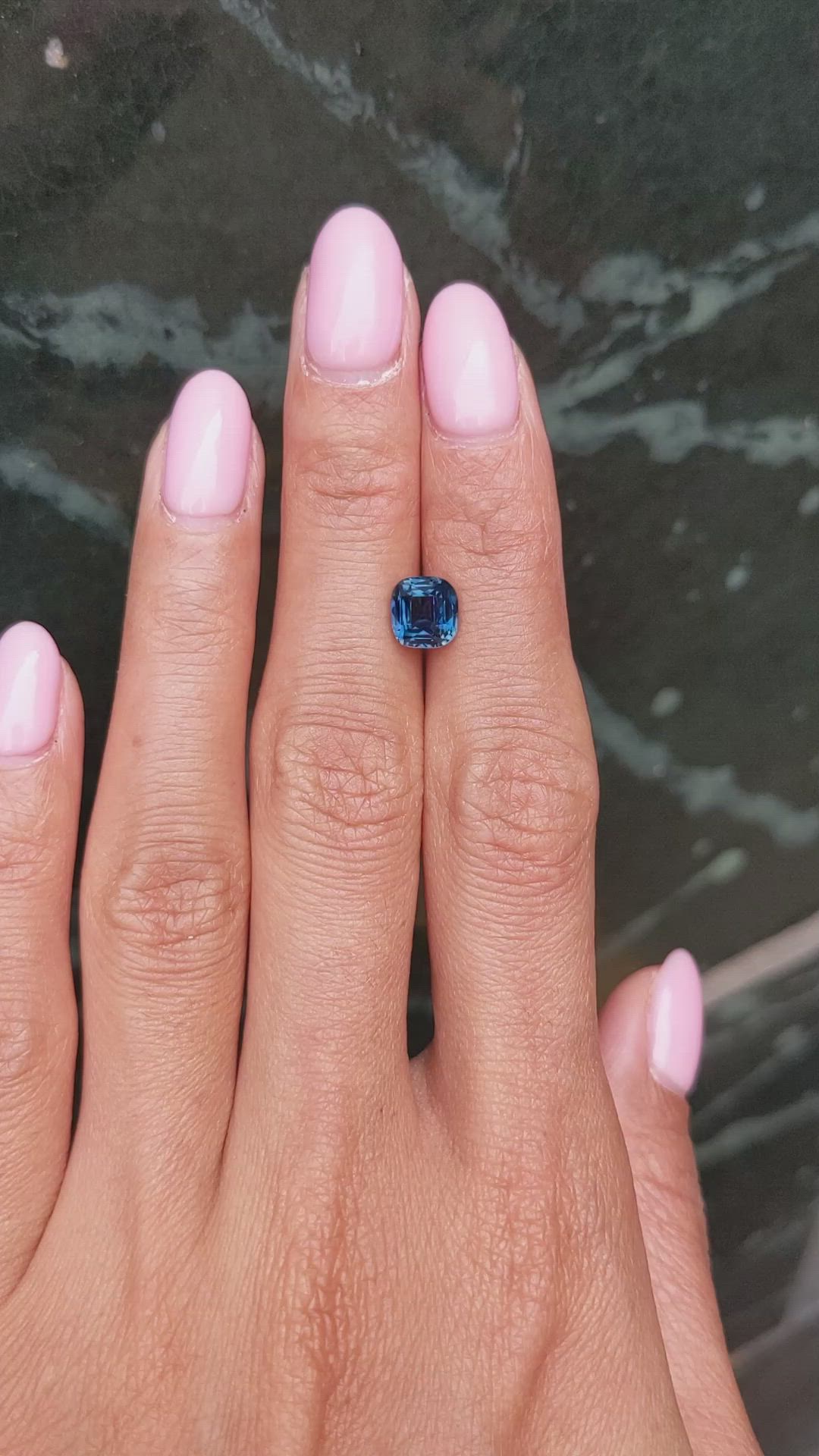 2.03 Ct. Greenish Blue Sapphire from Ceylon (Sri Lanka) Size Video