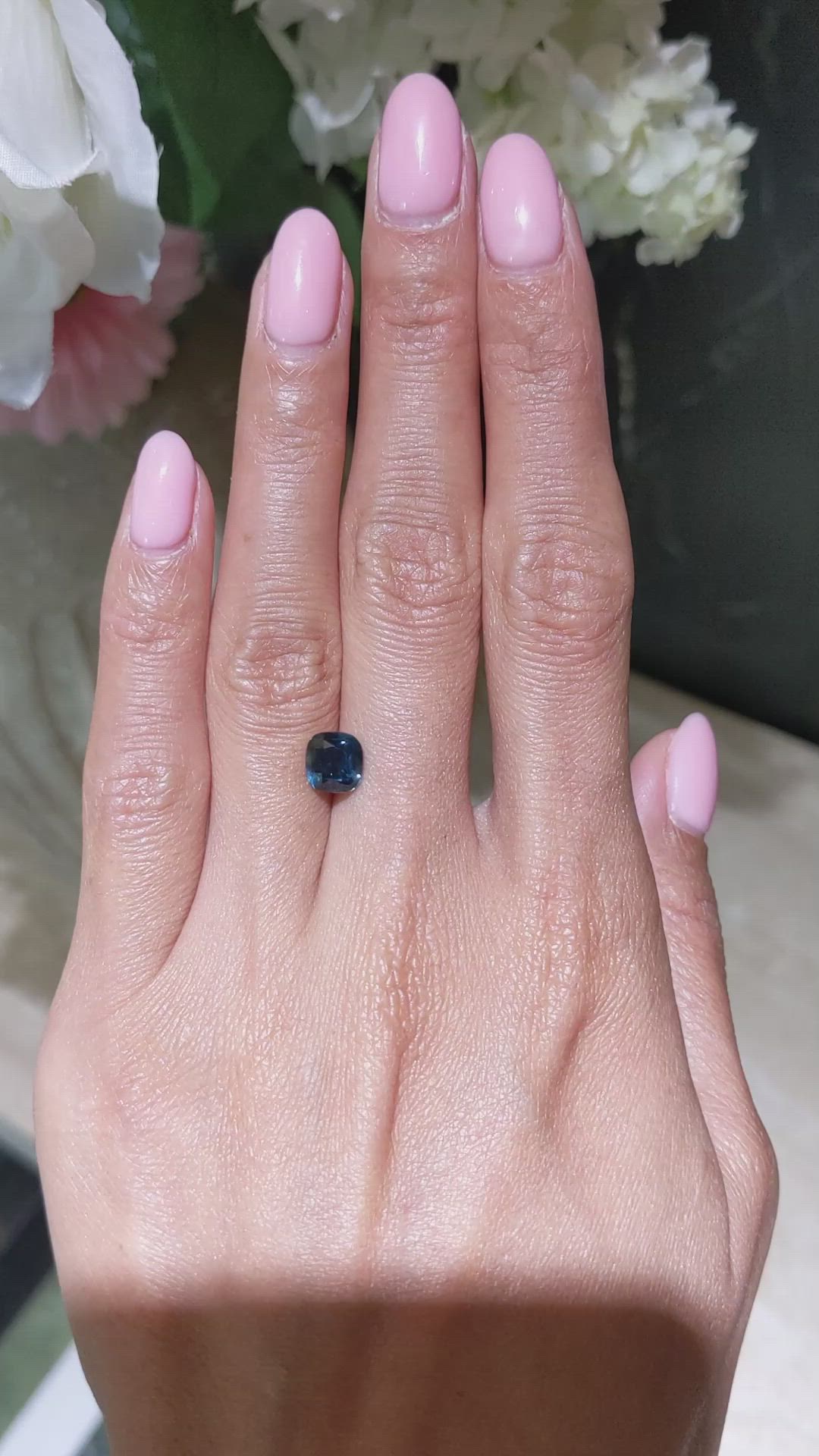 2.03 Ct. Greenish Blue Sapphire from Ceylon (Sri Lanka) Size Video