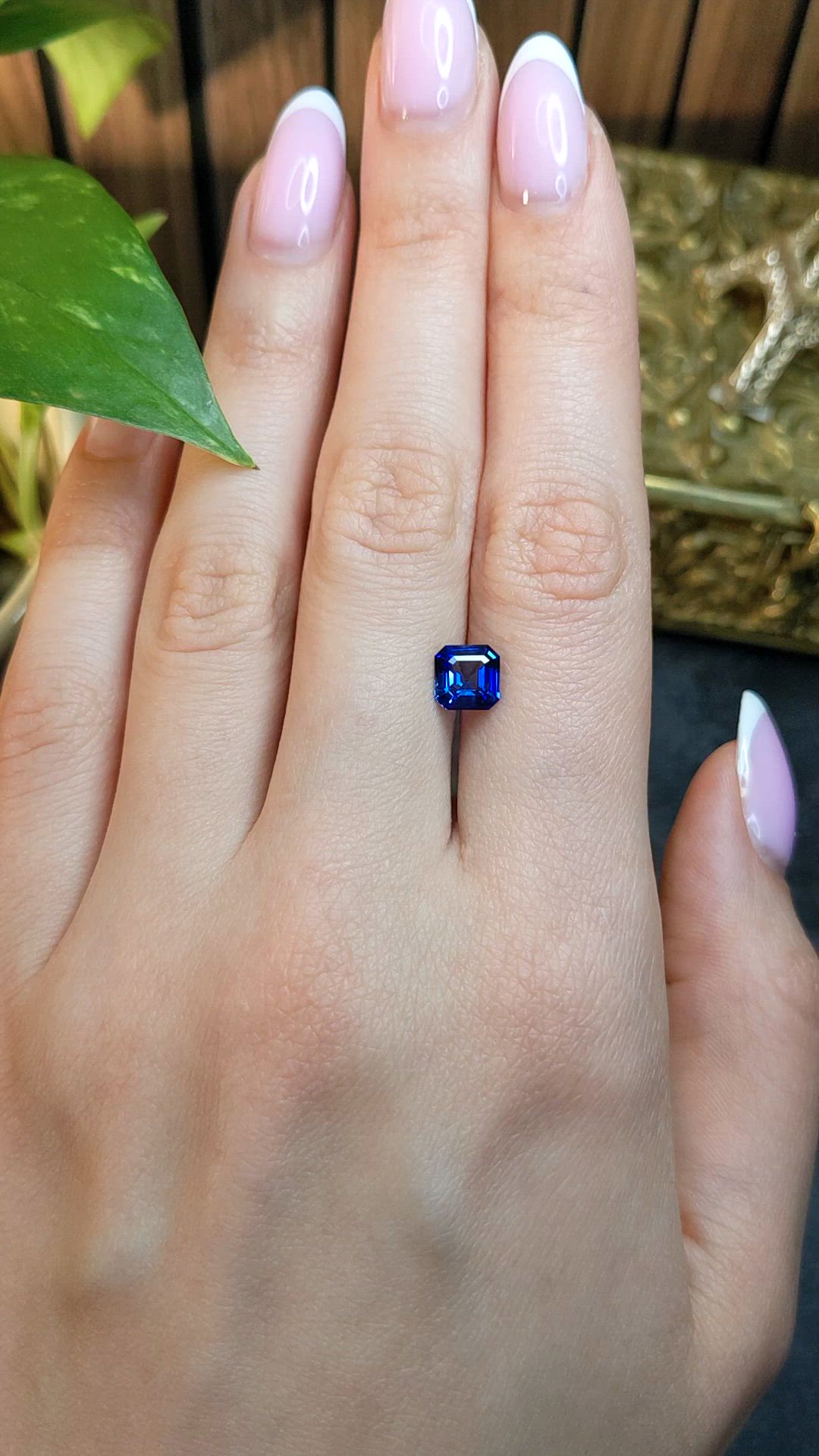 1.63 Ct. Blue Sapphire from Ceylon (Sri Lanka) Size Video