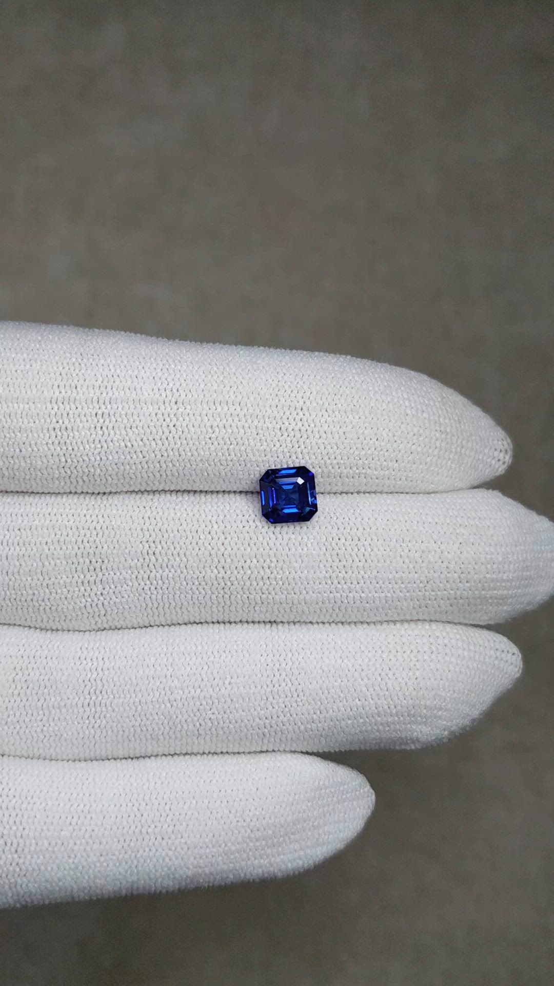 1.63 Ct. Blue Sapphire from Ceylon (Sri Lanka) Size Video
