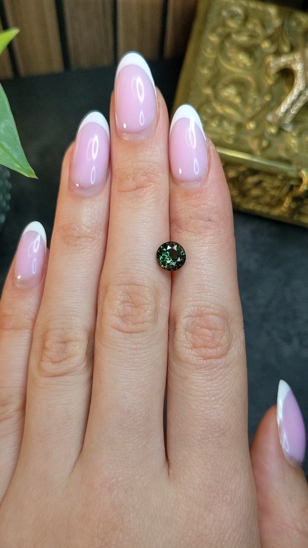 1.57 Ct. Yellowish Green Sapphire from Madagascar Size Video