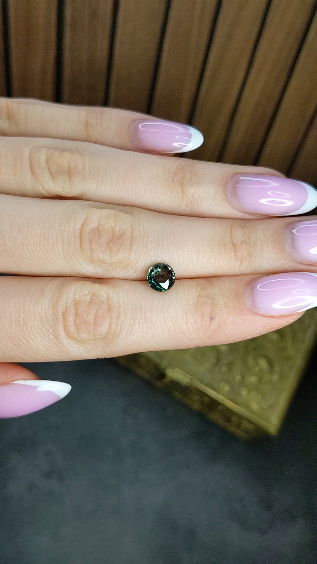 1.62 Ct. Bluish Green Sapphire from Madagascar Size Video