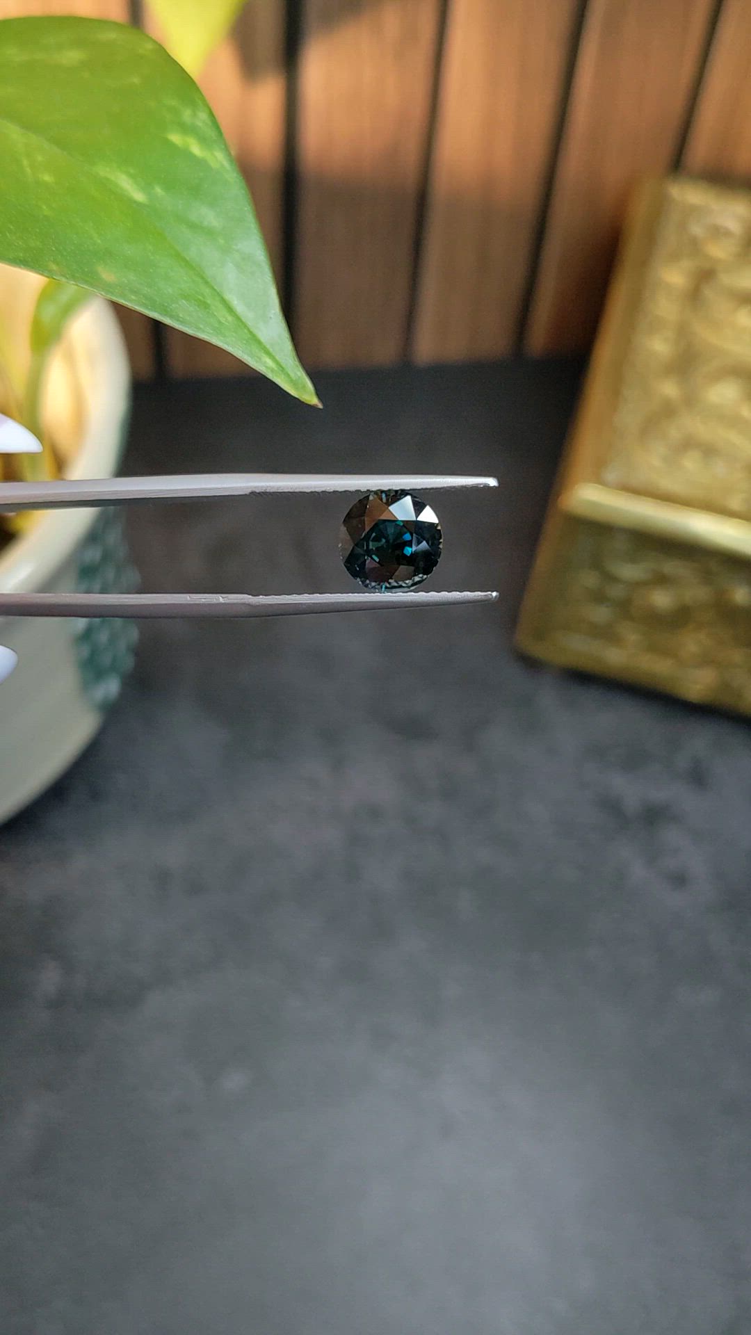 2.44 Ct. Bluish Green Sapphire from Madagascar Size Video