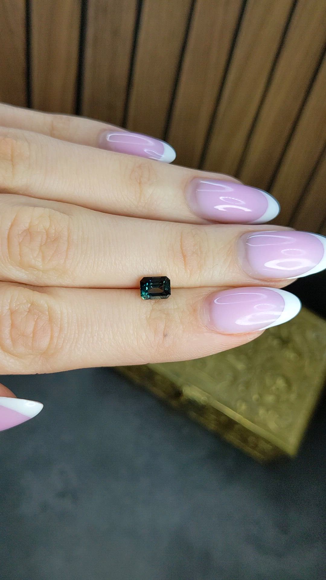 1.19 Ct. Bluish Green Sapphire from Madagascar Size Video