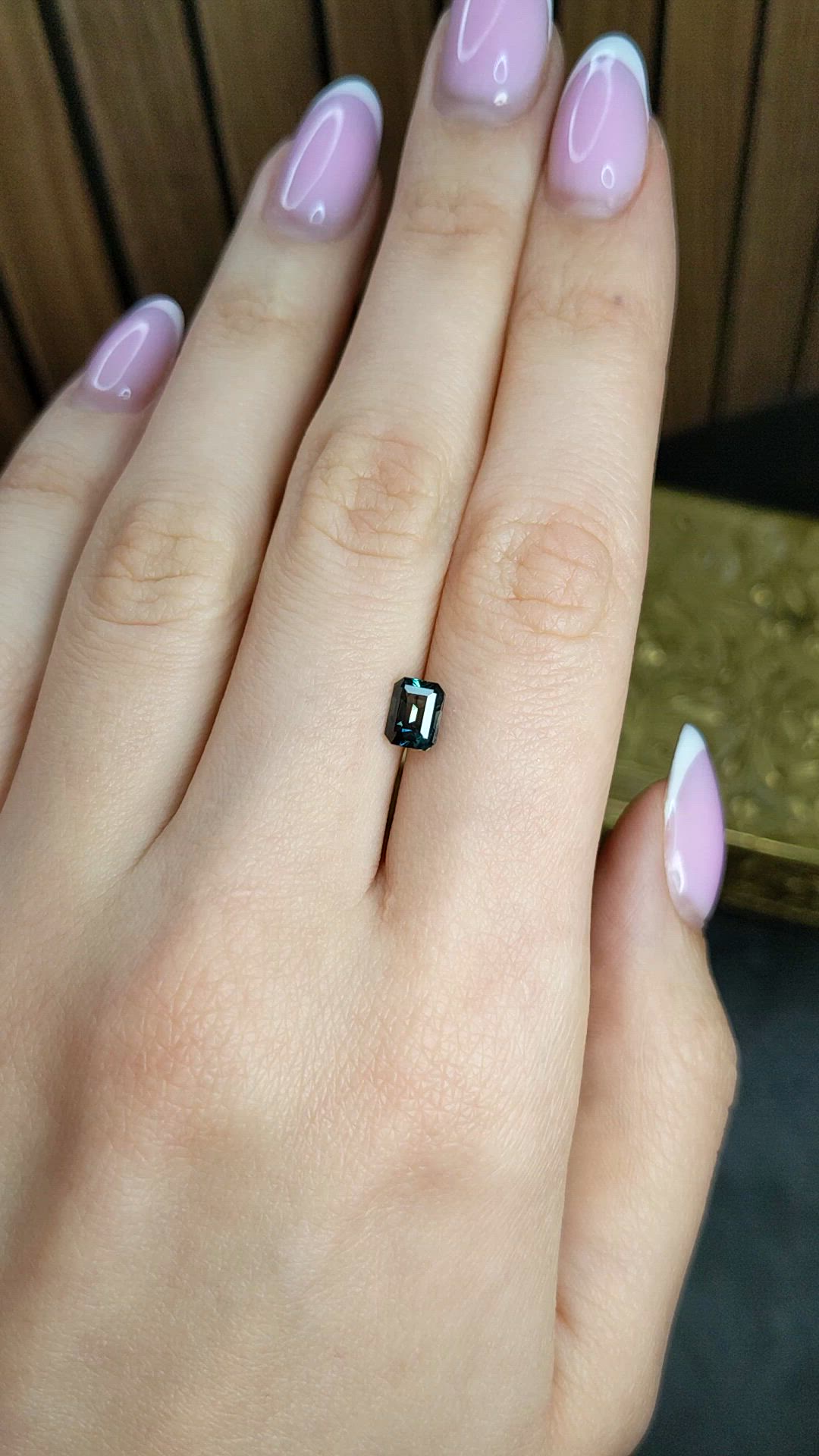 1.19 Ct. Bluish Green Sapphire from Madagascar Size Video