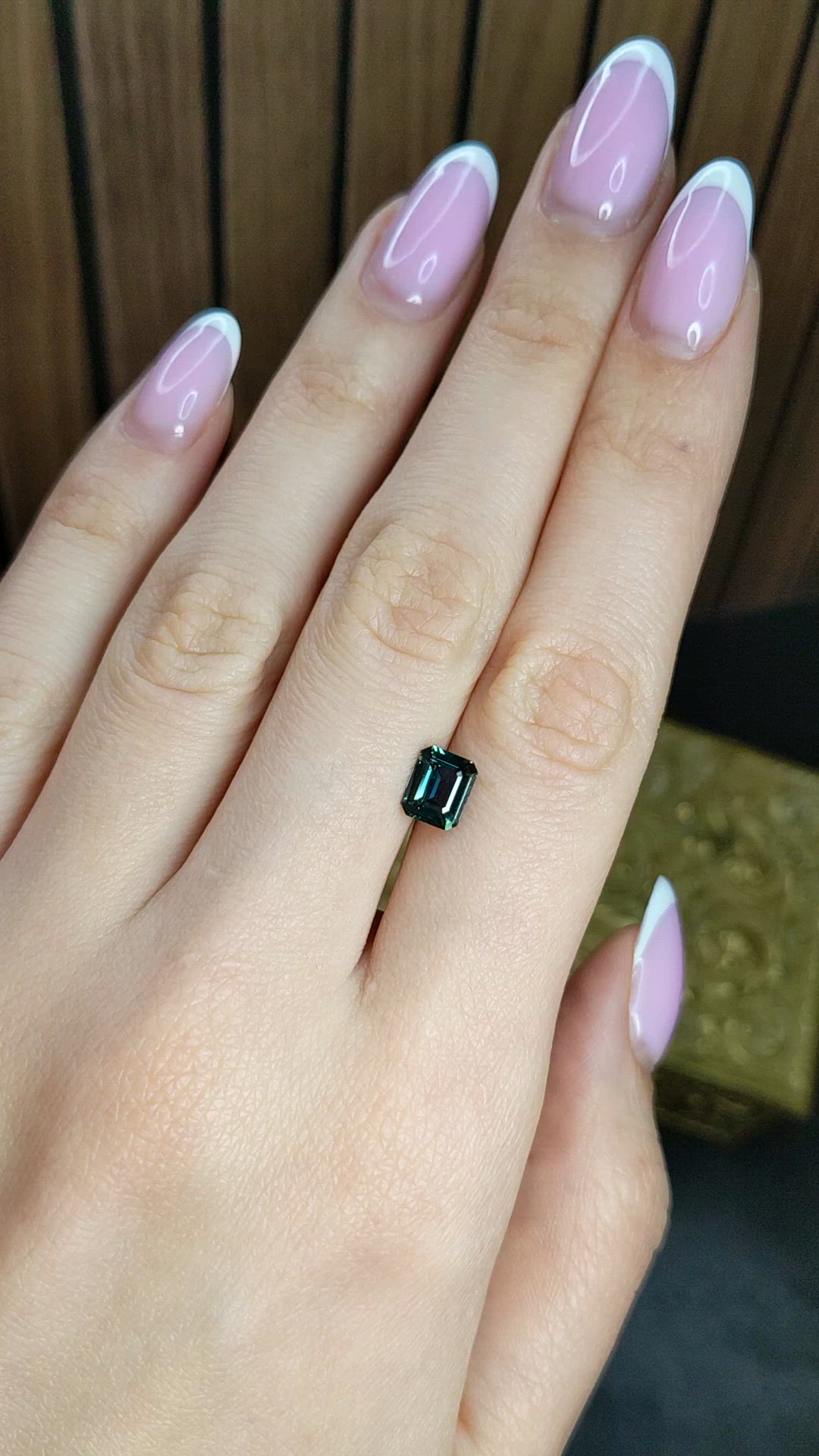 1.55 Ct. Greenish Blue Sapphire from Madagascar Size Video