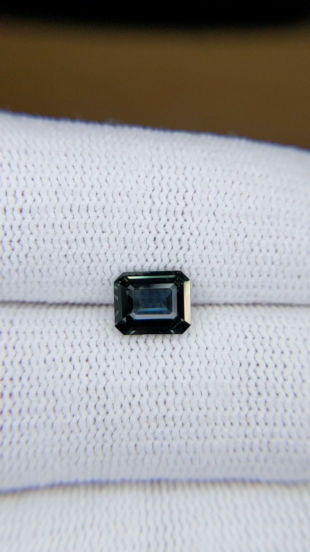 1.55 Ct. Greenish Blue Sapphire from Madagascar Size Video