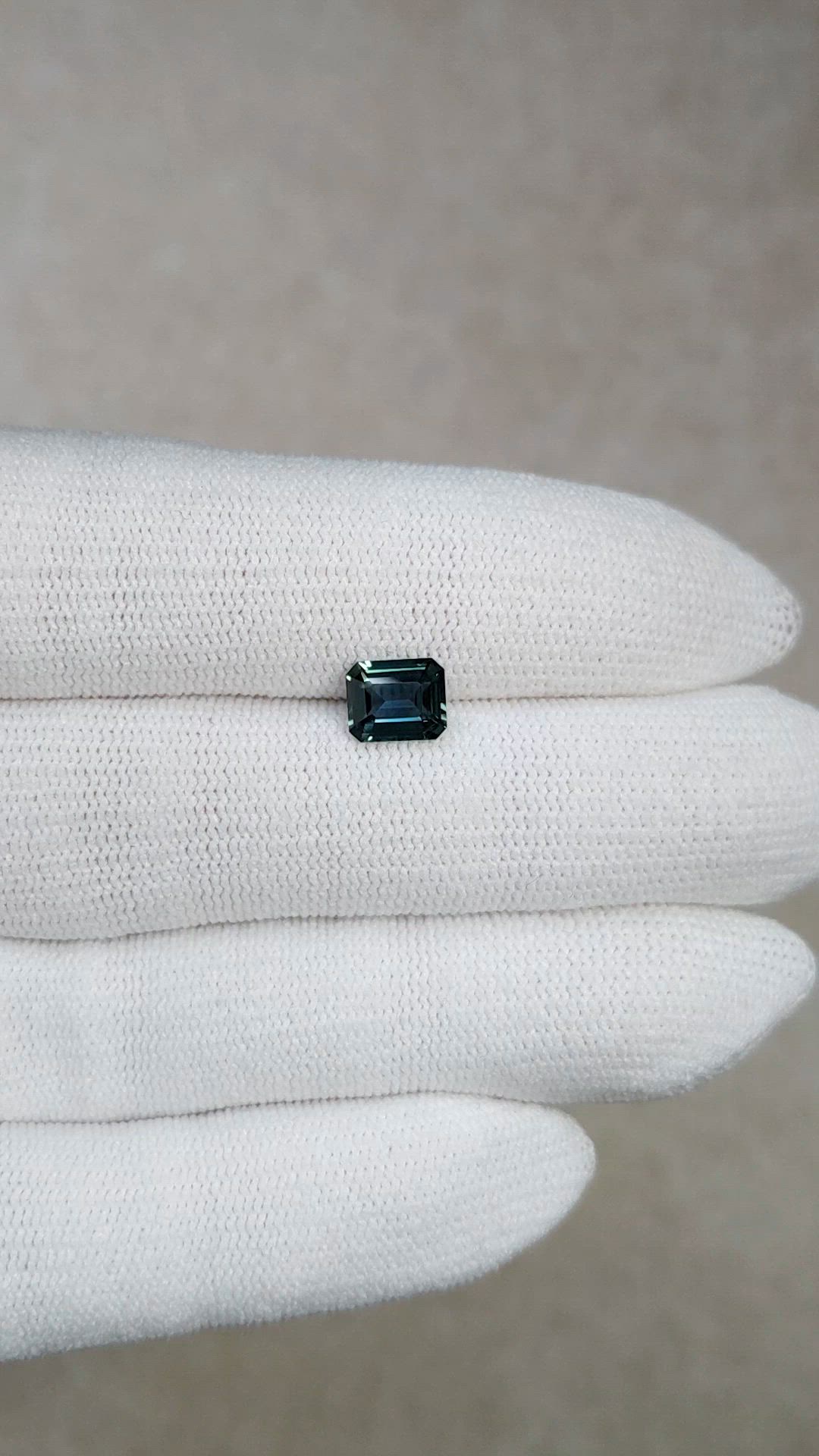 1.55 Ct. Greenish Blue Sapphire from Madagascar Size Video