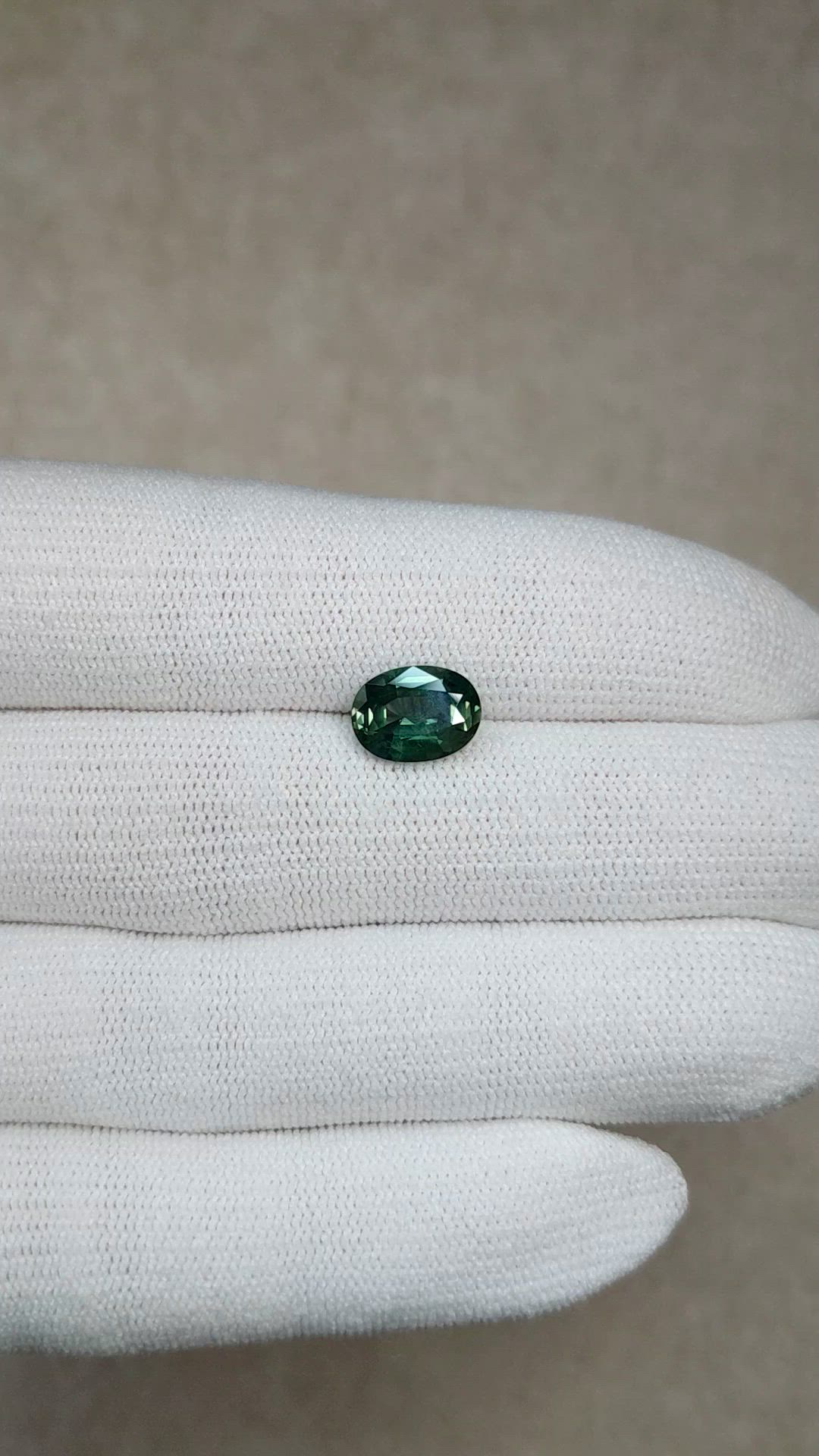 2.68 Ct. Green Sapphire from Madagascar Size Video