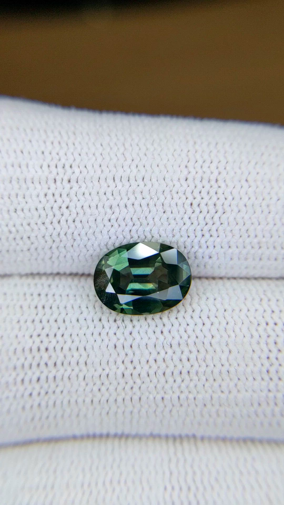 2.68 Ct. Green Sapphire from Madagascar Size Video