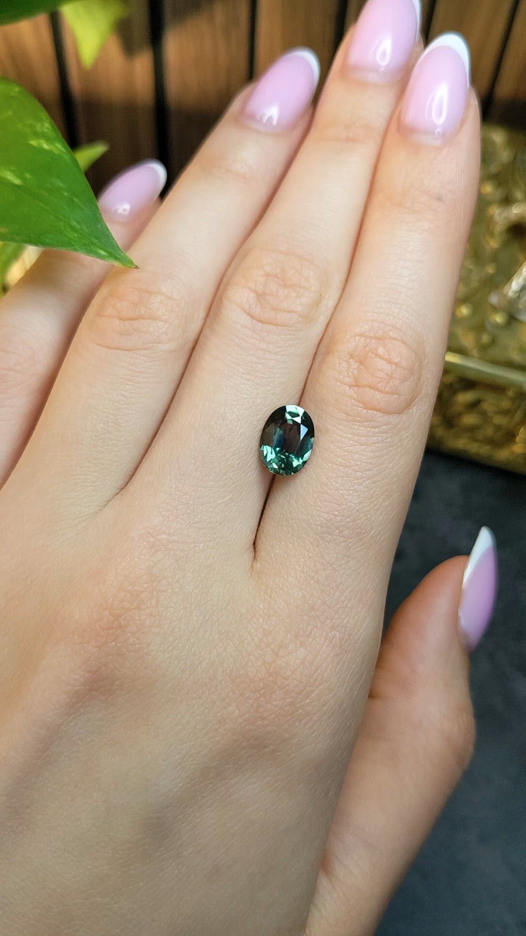 2.68 Ct. Green Sapphire from Madagascar Size Video