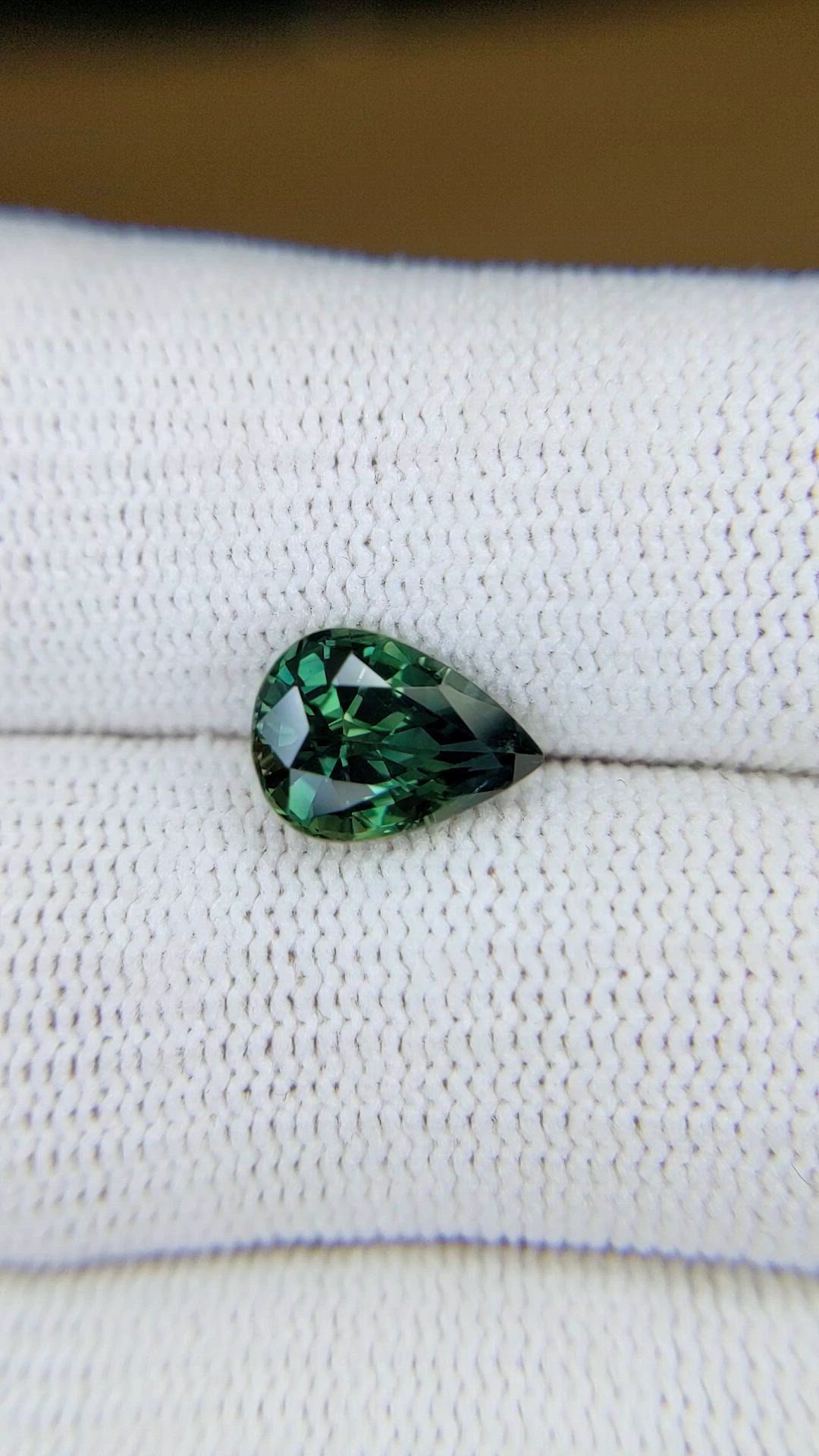 2.73 Ct. Green Sapphire from Madagascar Size Video