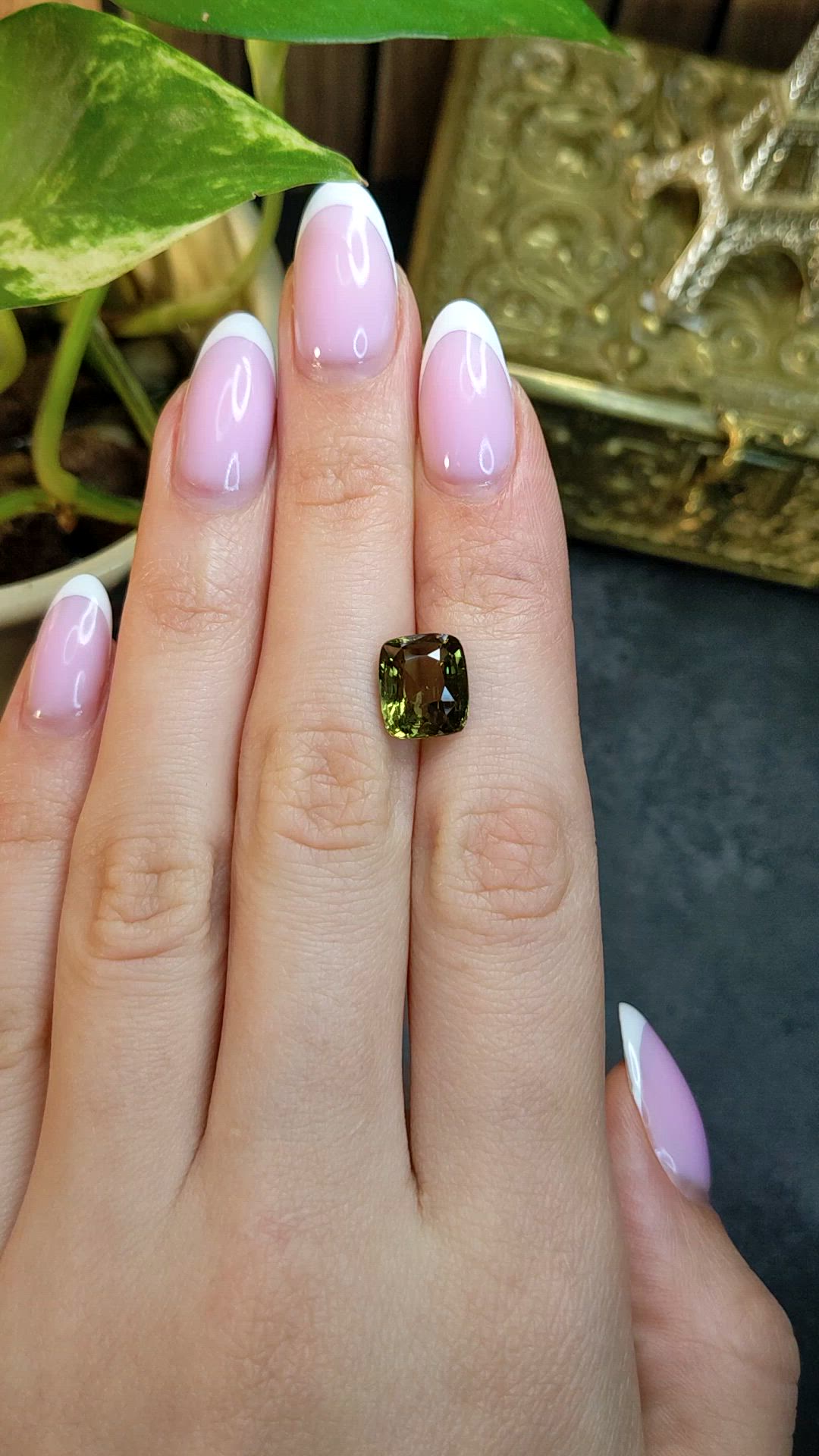 5.39 Ct. Yellowish Green Sapphire from Madagascar Size Video