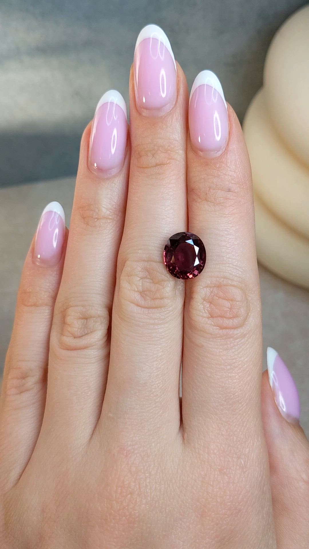 6.85 Ct. Pinkish Brown Sapphire from Ceylon (Sri Lanka) Size Video