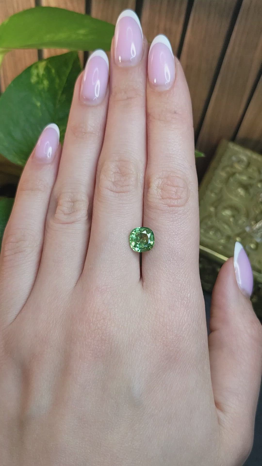 3.10 Ct. Yellowish Green Sapphire from Madagascar Size Video