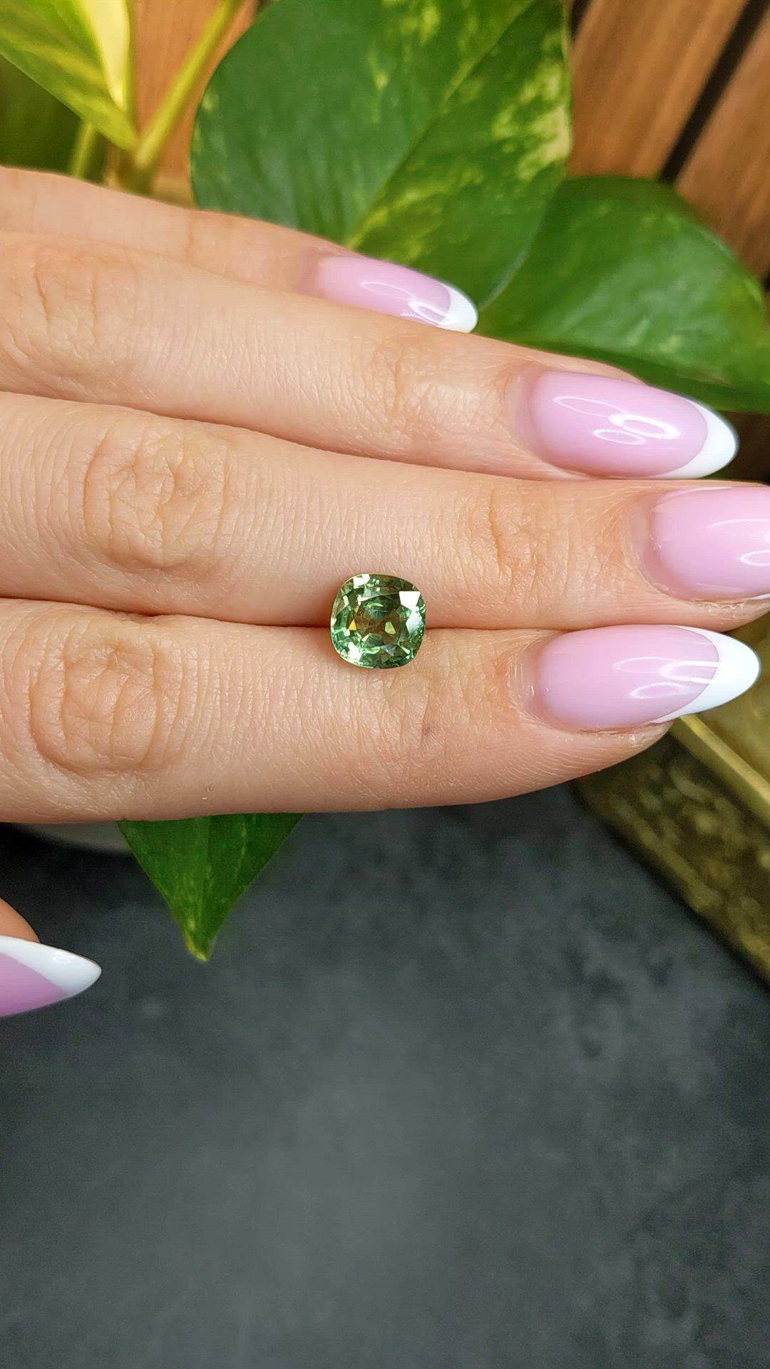 3.10 Ct. Yellowish Green Sapphire from Madagascar Size Video