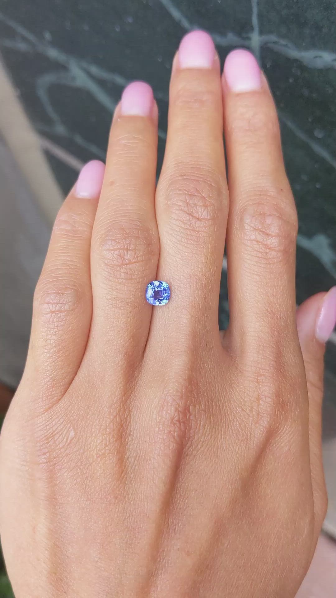 1.03 Ct. Blue Sapphire from Ceylon (Sri Lanka) Size Video