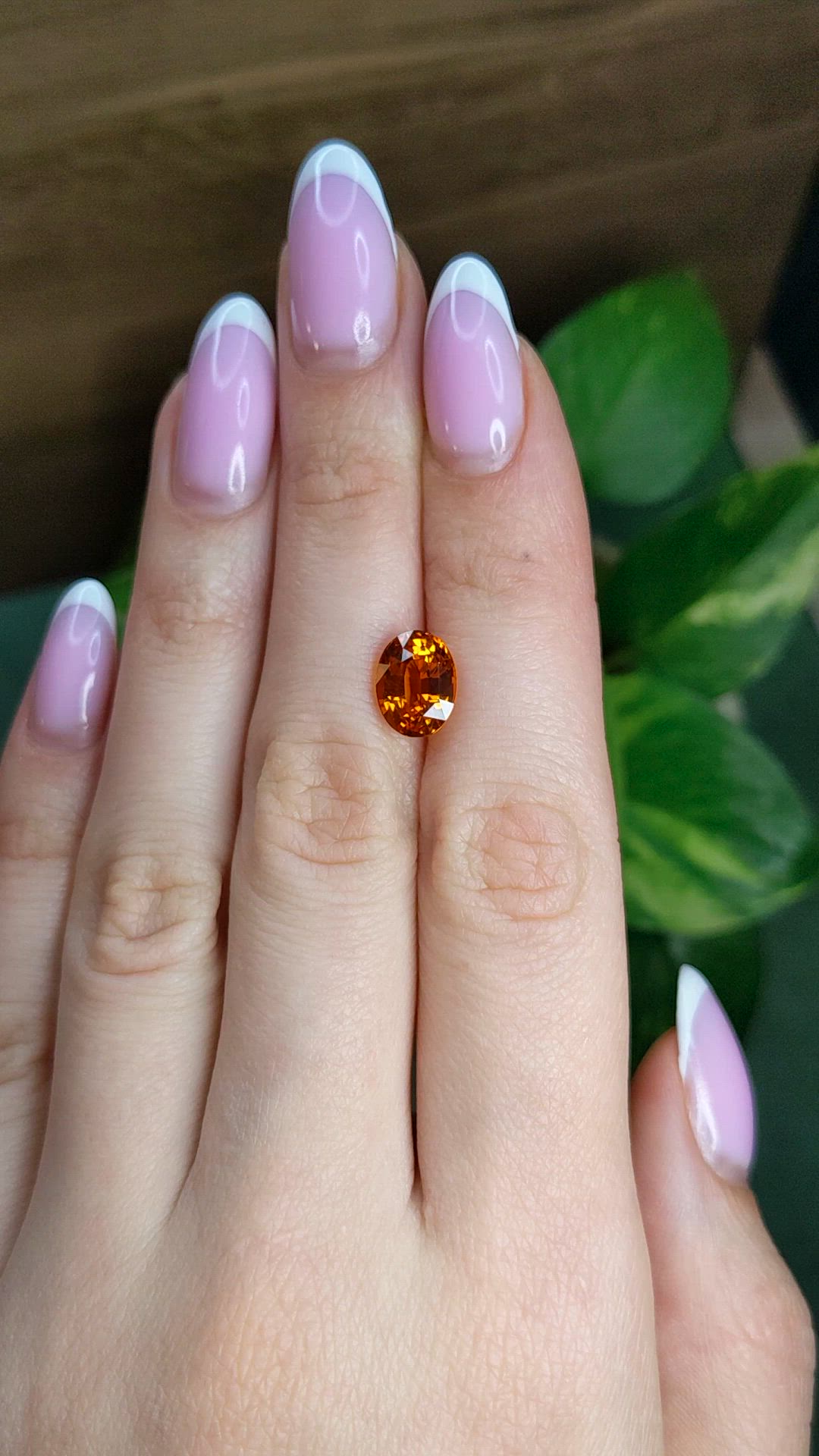 4.19 Ct. Yellowish Orange Sapphire from Ceylon (Sri Lanka) Size Video