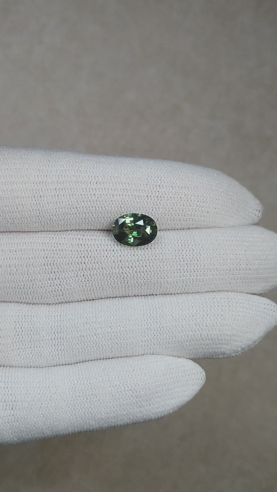 3.02 Ct. Bluish Green Sapphire from Madagascar Size Video