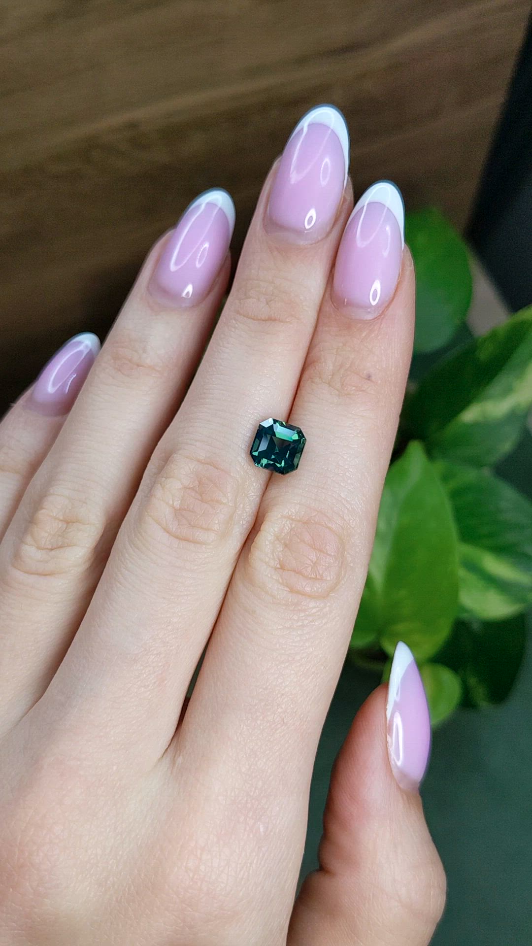 3.12 Ct. Bluish Green Sapphire from Madagascar Size Video