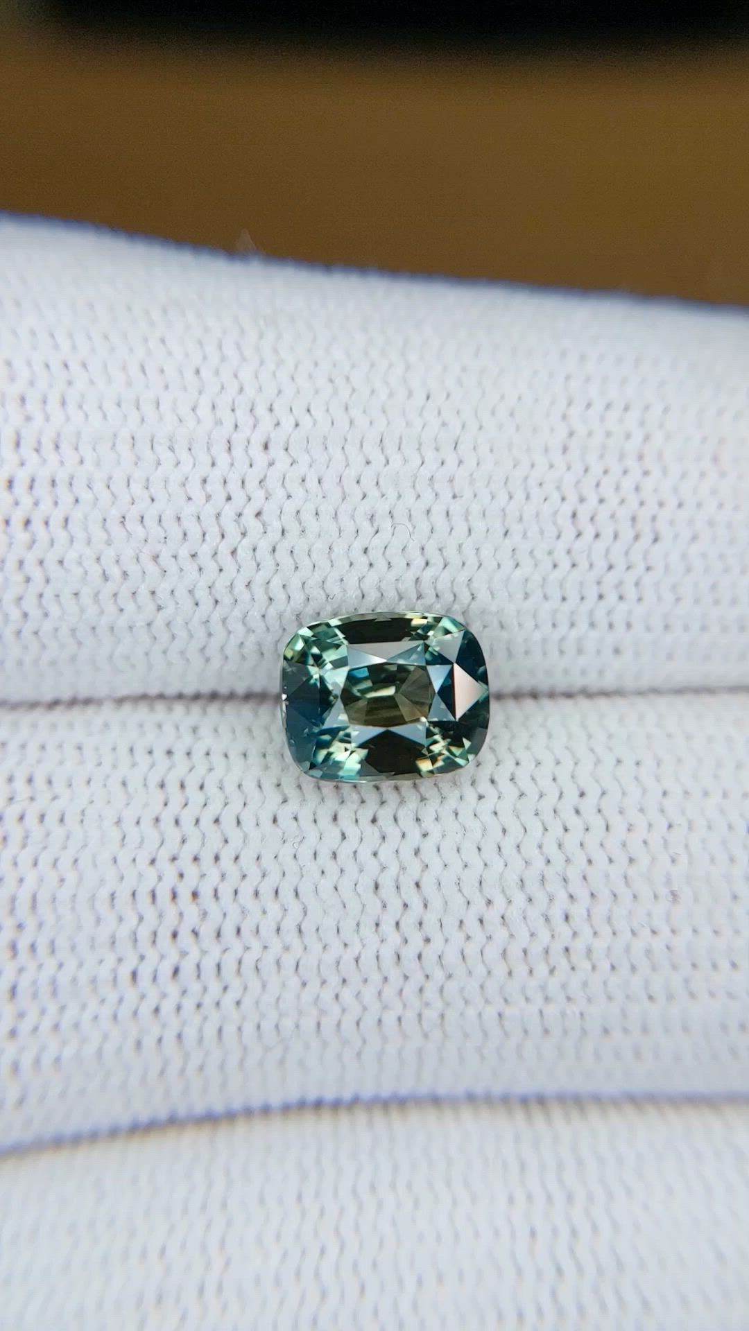 3.05 Ct. Bluish Green Sapphire from Madagascar Size Video
