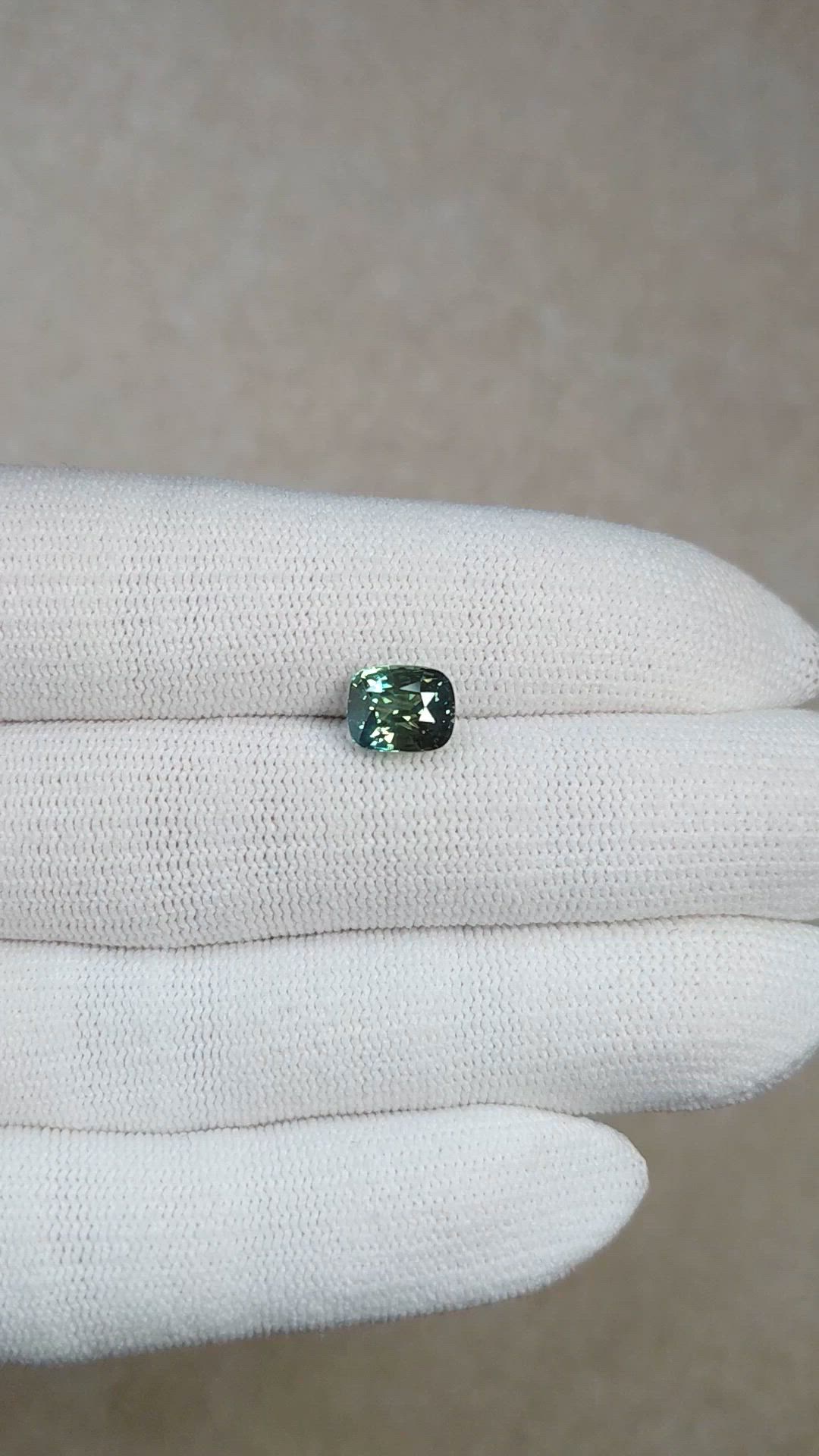 3.05 Ct. Bluish Green Sapphire from Madagascar Size Video
