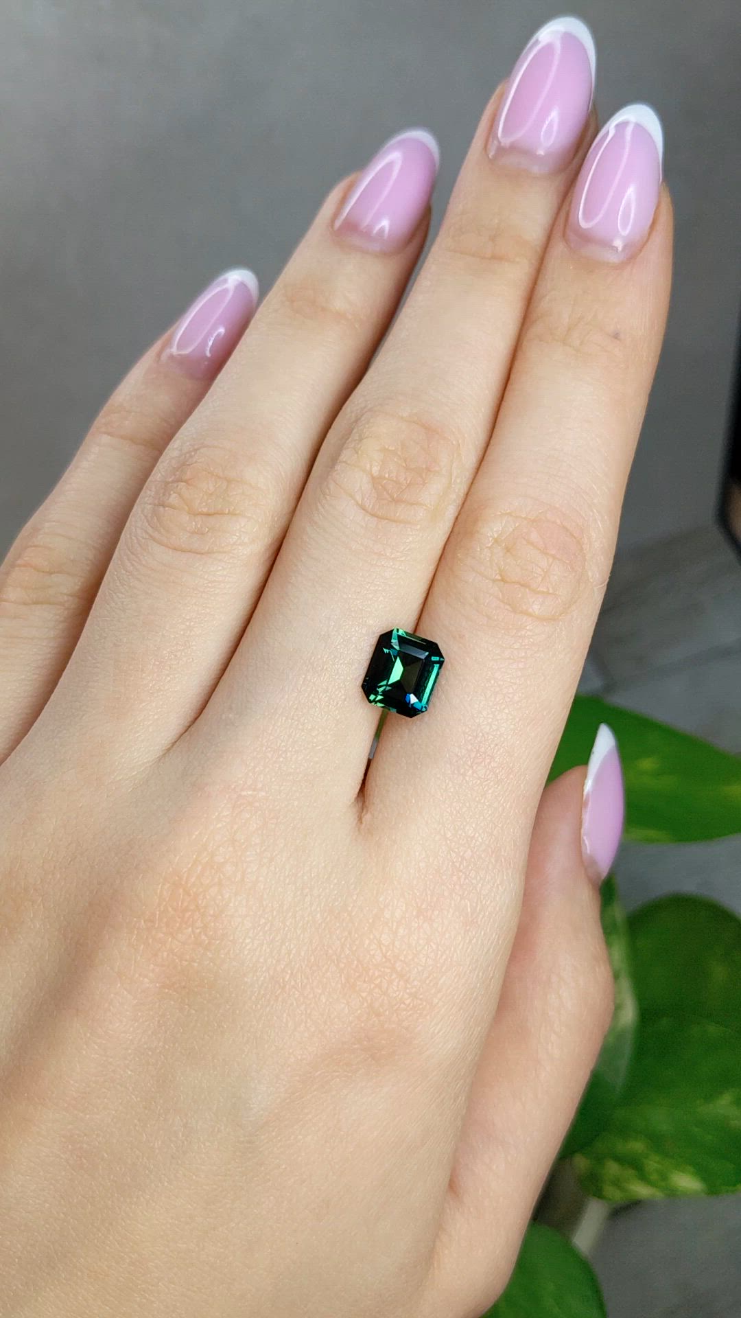 3.01 Ct. Bluish Green Sapphire from Australia Size Video