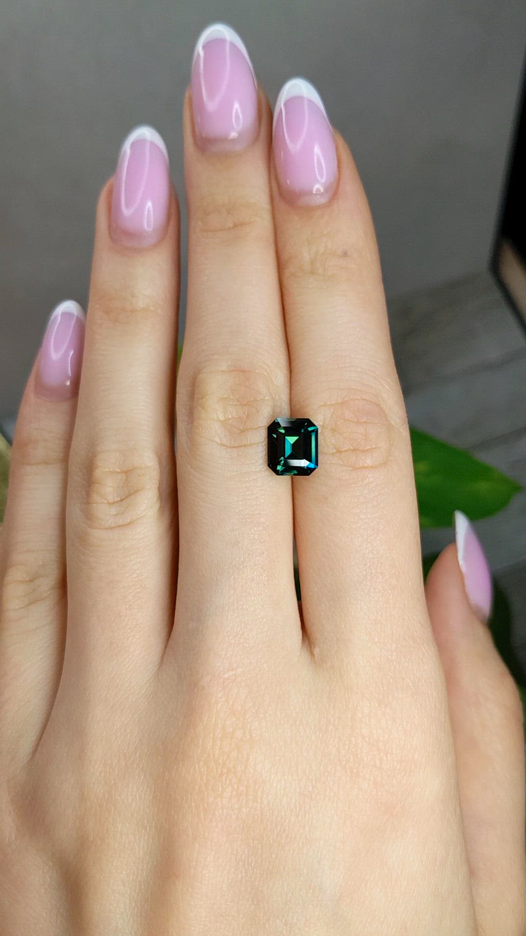 3.01 Ct. Bluish Green Sapphire from Australia Size Video