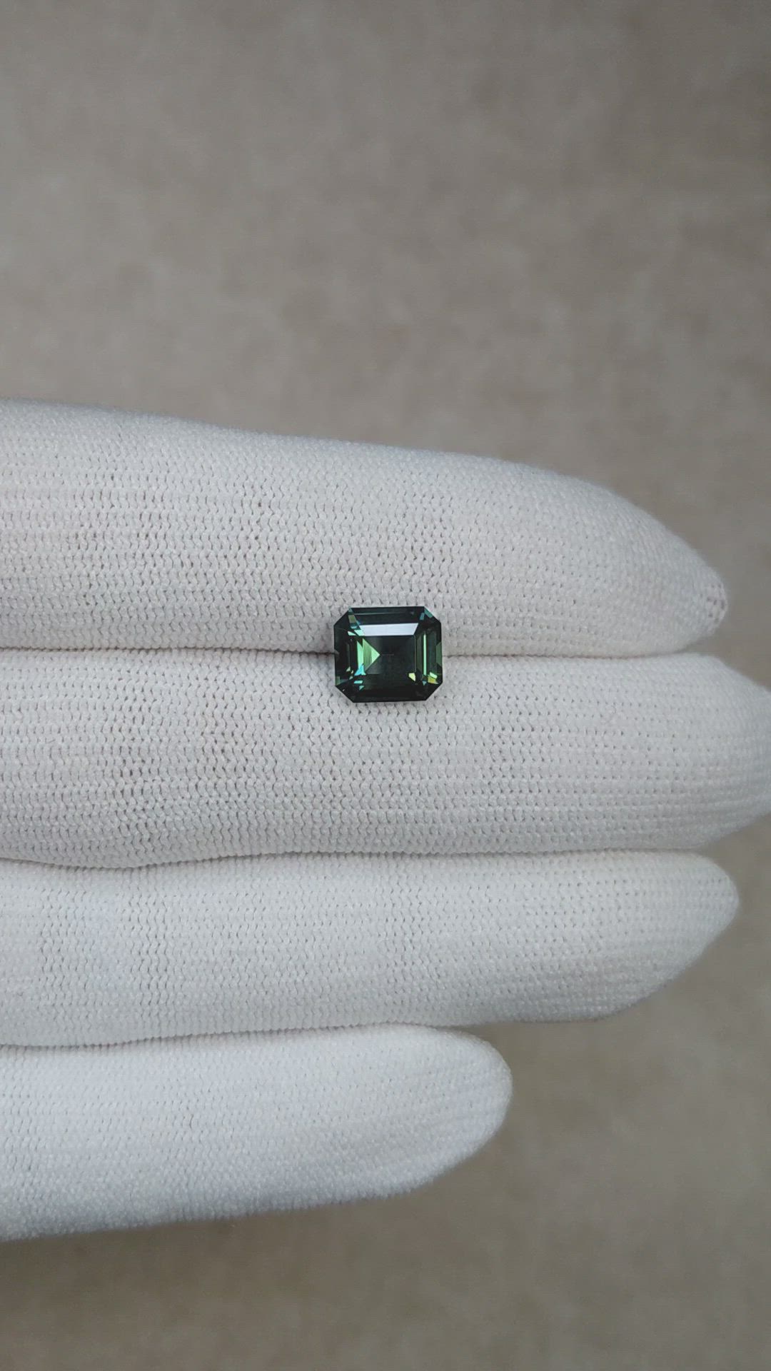 3.01 Ct. Bluish Green Sapphire from Australia Size Video