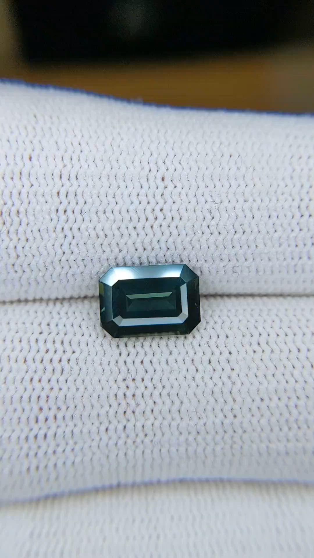 2.13 Ct. Bluish Green Sapphire from Madagascar Size Video
