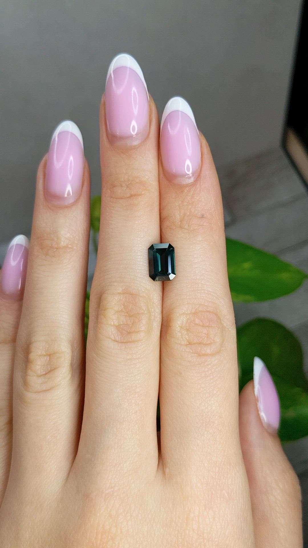 2.13 Ct. Bluish Green Sapphire from Madagascar Size Video
