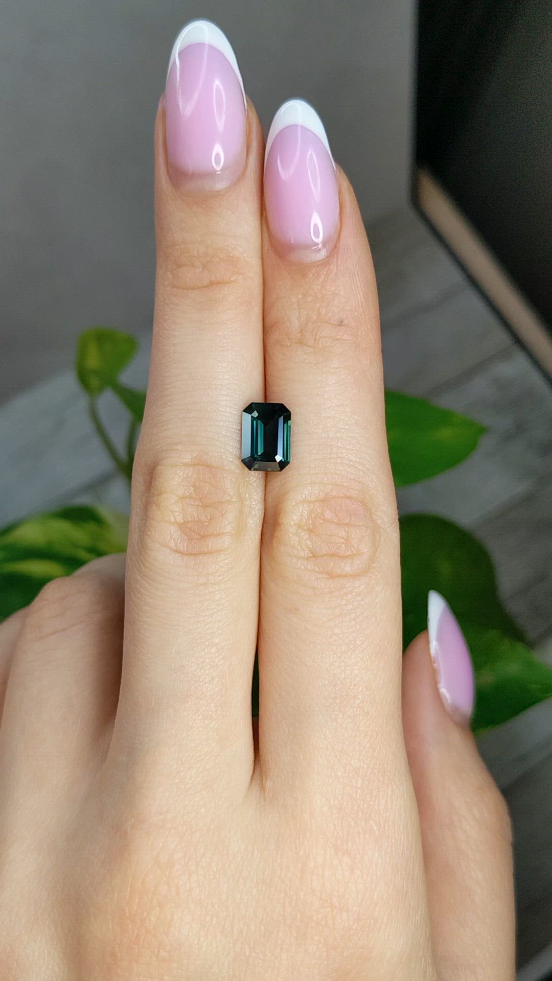 2.13 Ct. Bluish Green Sapphire from Madagascar Size Video