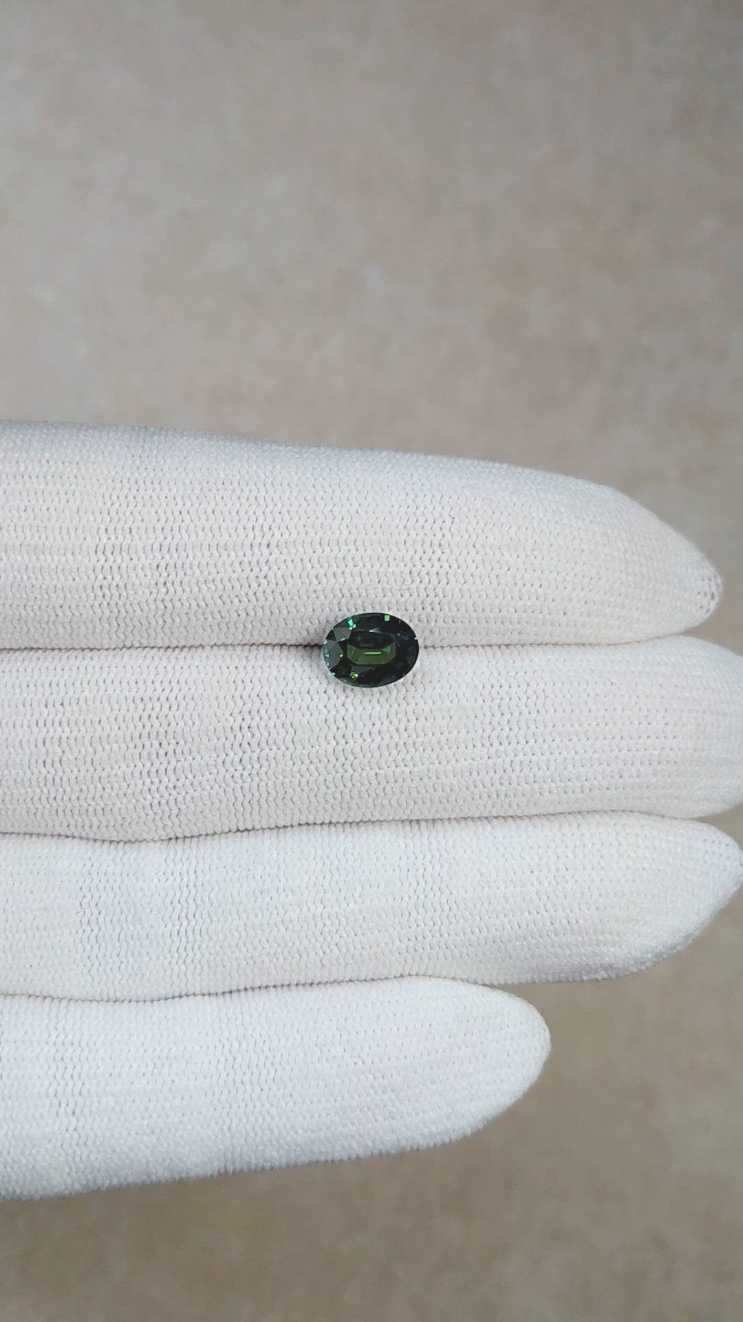 2.23 Ct. Green Sapphire from Madagascar Size Video