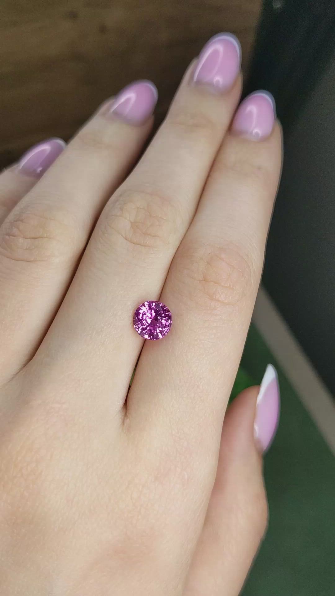 2.37 Ct. Pink Sapphire from Madagascar Size Video